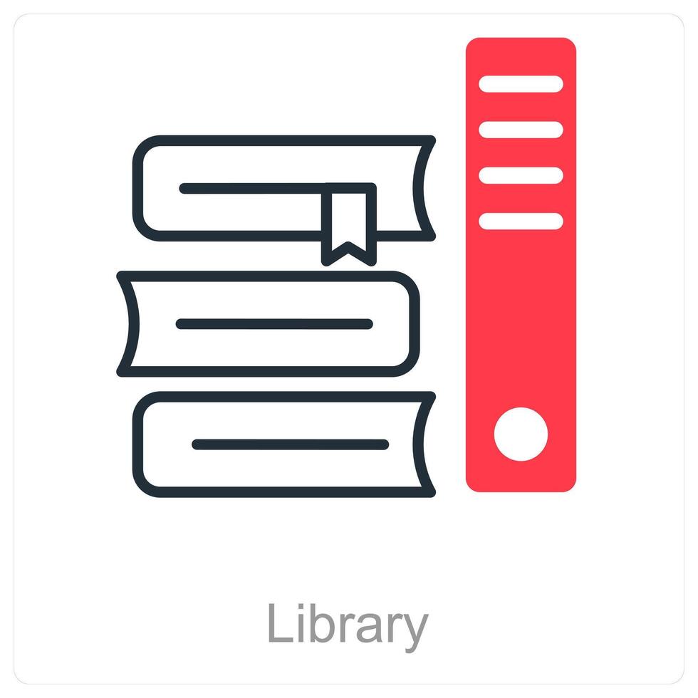 Library and books icon concept vector
