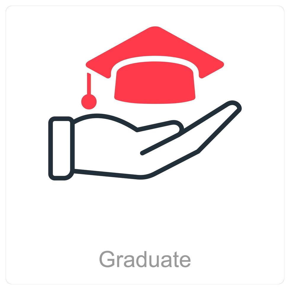 Graduate and success icon concept vector