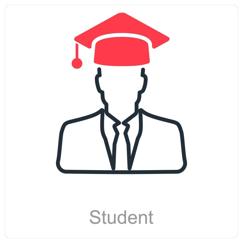 Student and study icon concept vector