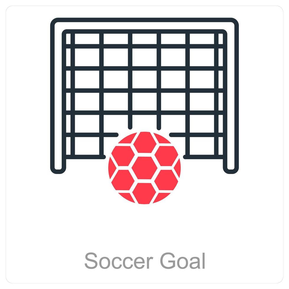 Soccer Goal and ball icon concept vector
