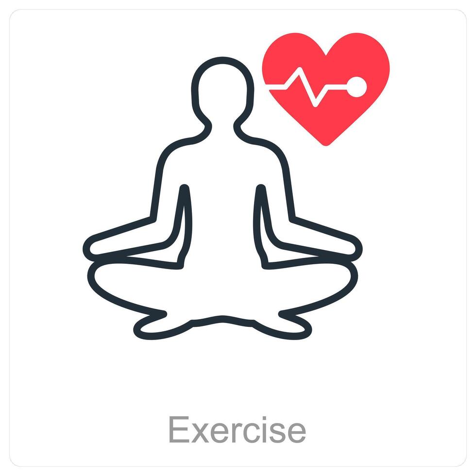 Exercise and gym icon concept vector