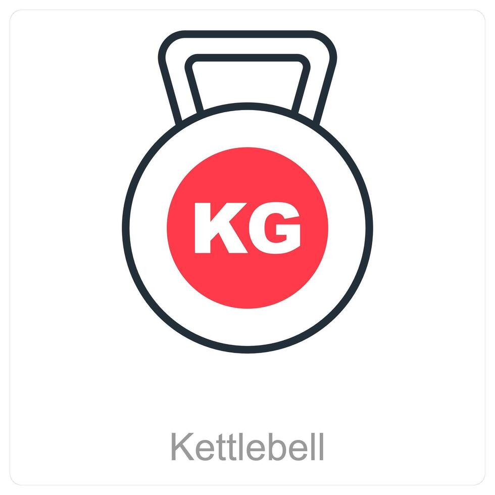 Kettlebell and gym icon concept vector