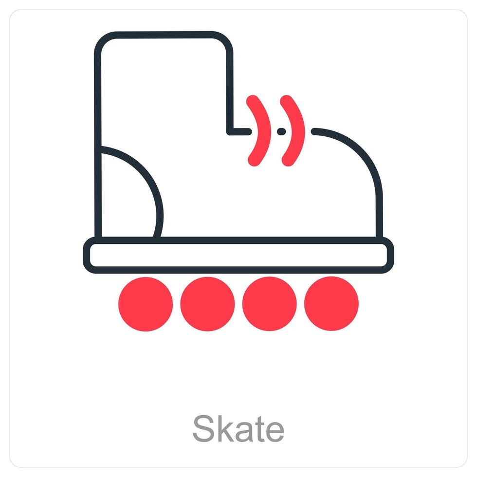 Skate and trick icon concept vector