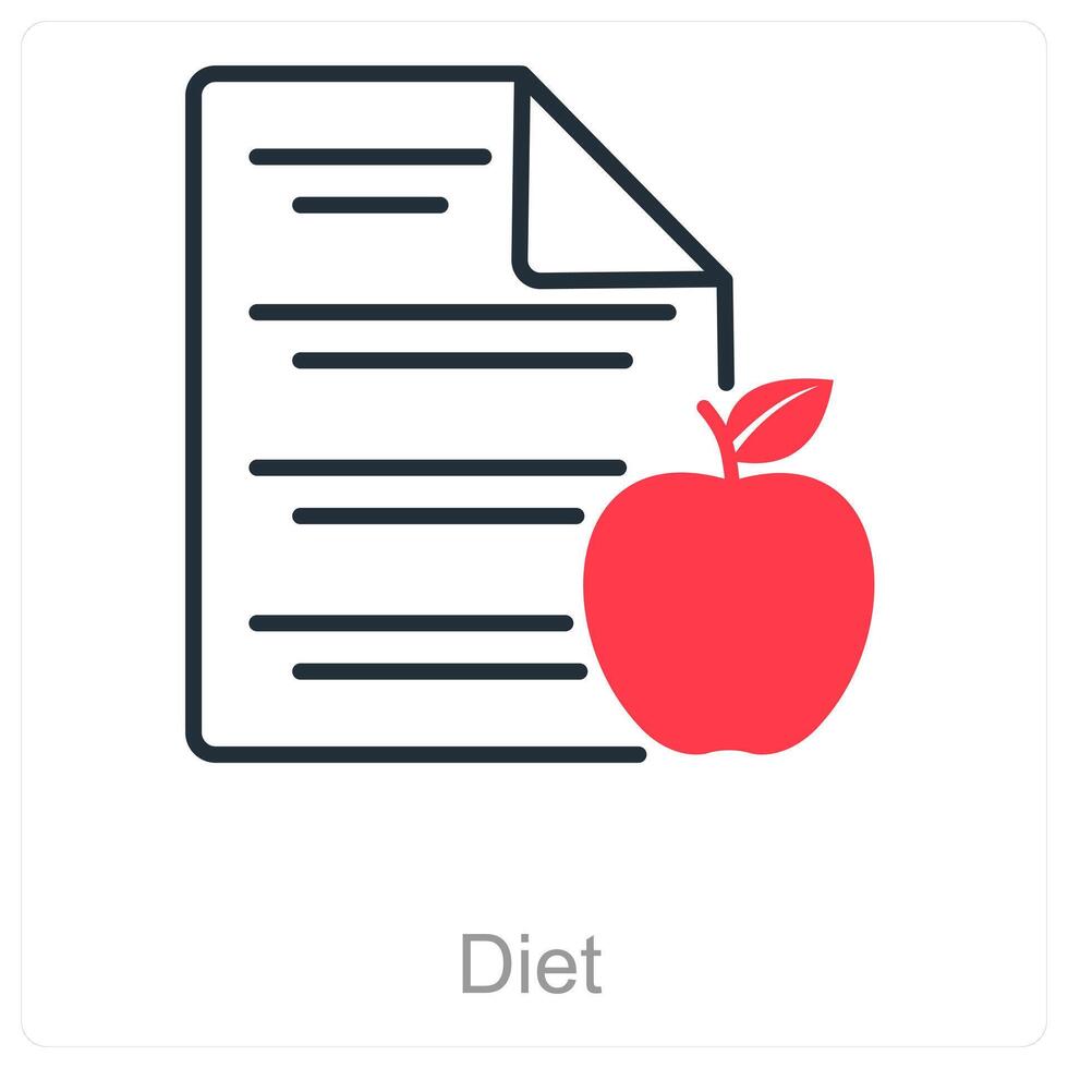 Diet and food icon concept vector