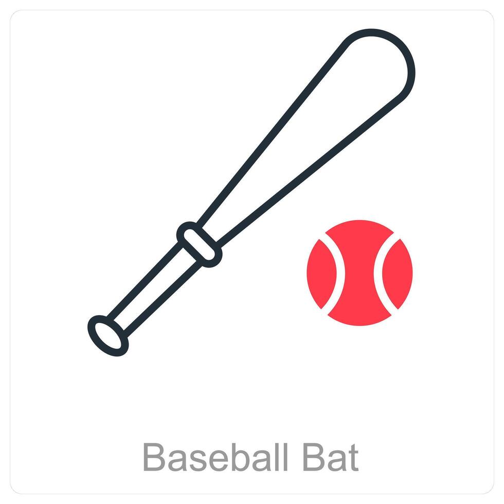 Baseball Bat and sport icon concept vector