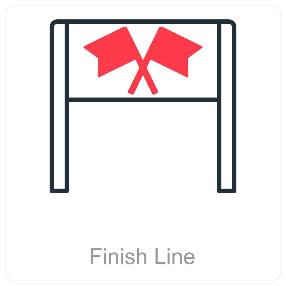 Finish Line and race icon concept vector