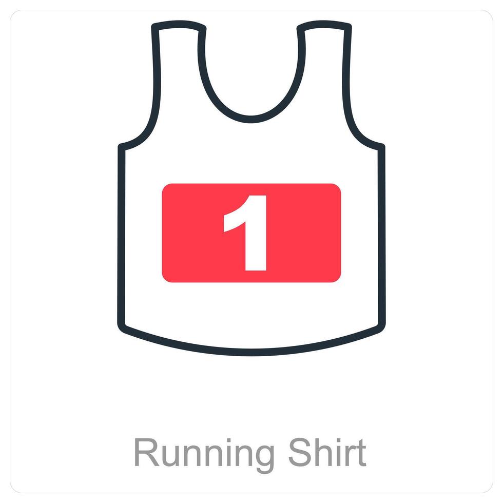 Running Shirt and run icon concept vector