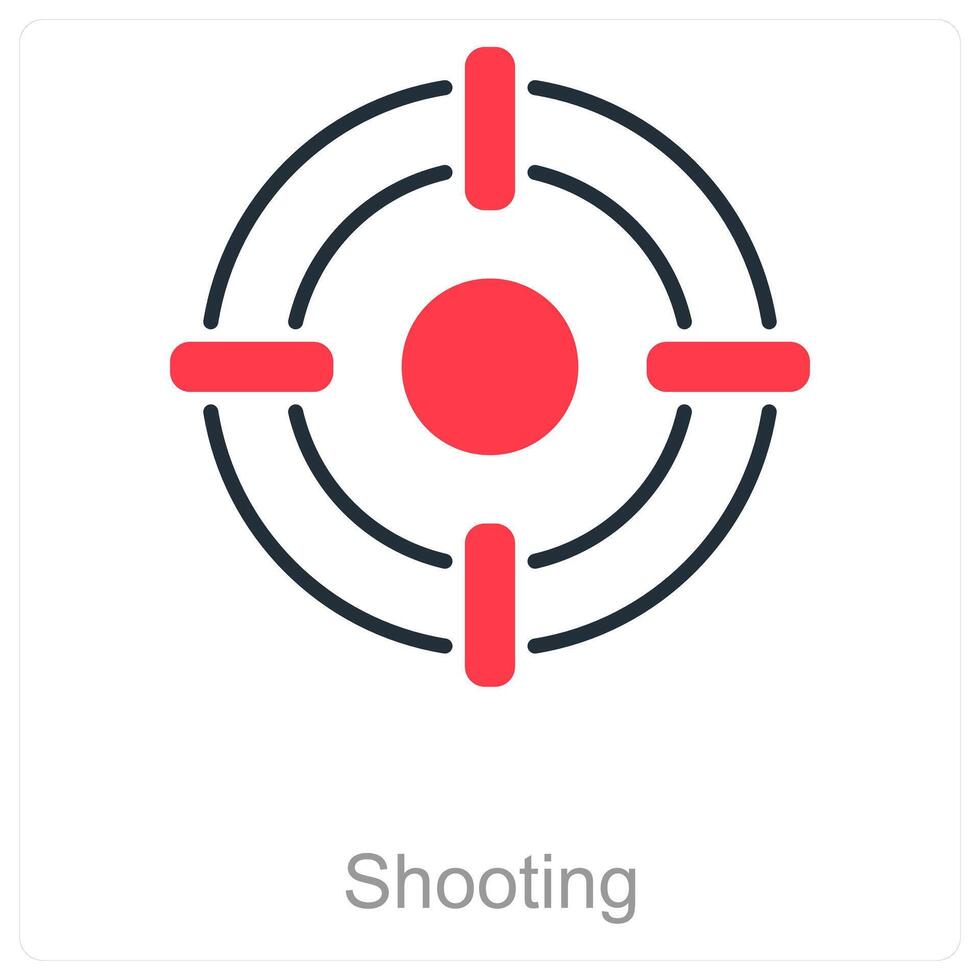 Shooting and target icon concept vector