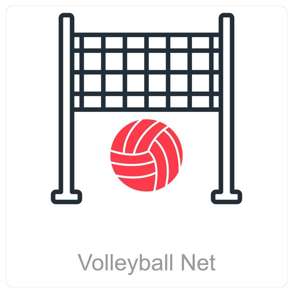 Volleyball Net and net icon concept vector