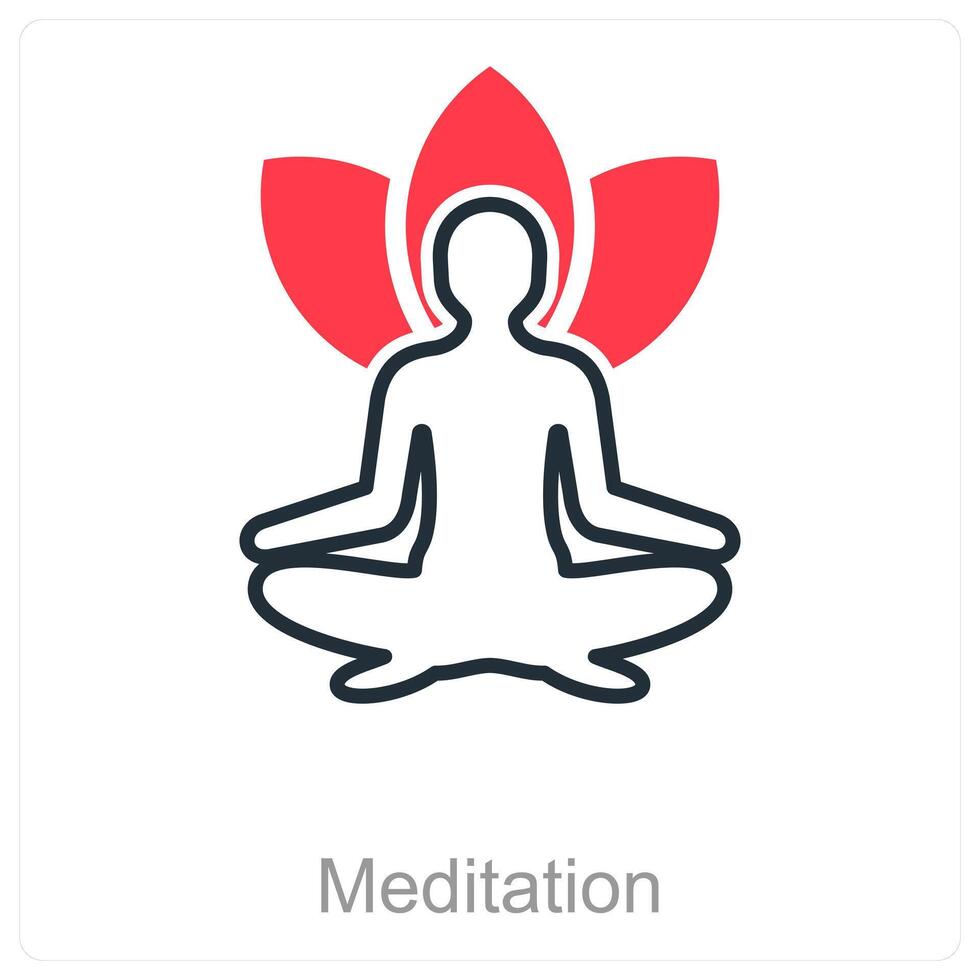 Meditation and yoga icon concept vector