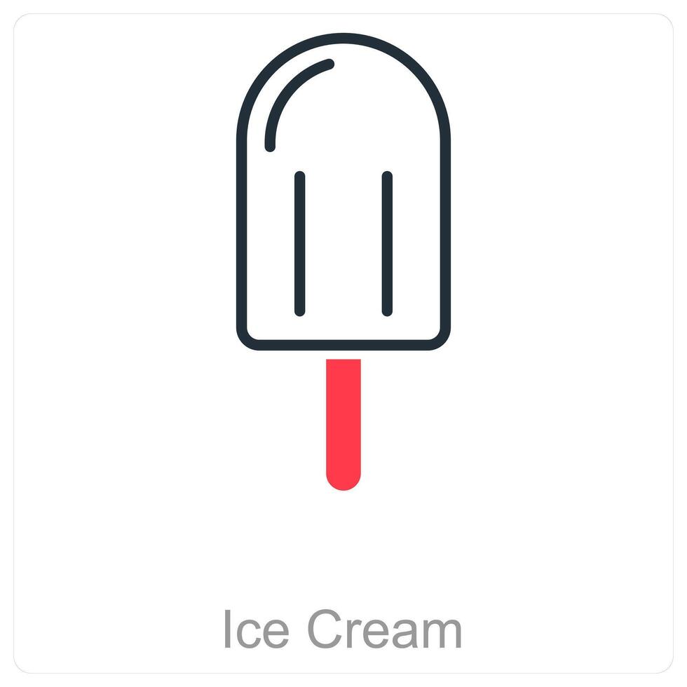 Ice Cream and cone icon concept vector