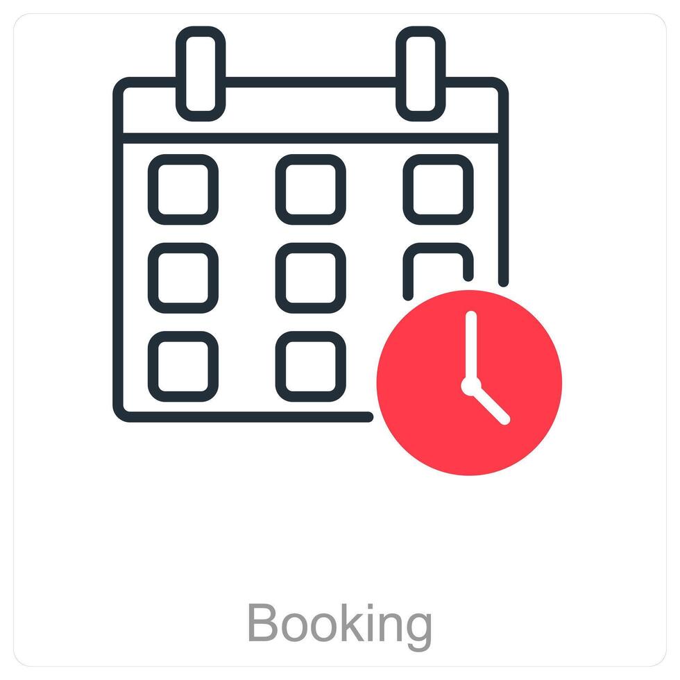 Booking and calendar icon concept vector
