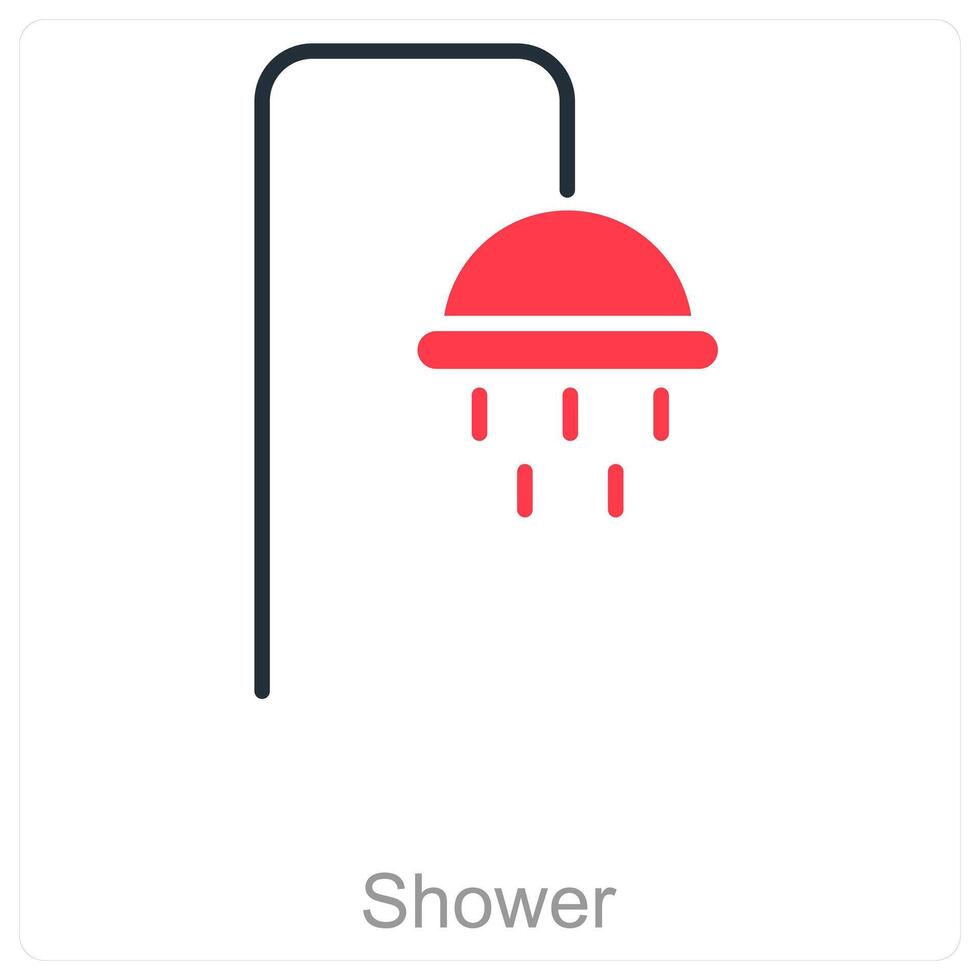 Shower and water icon concept vector