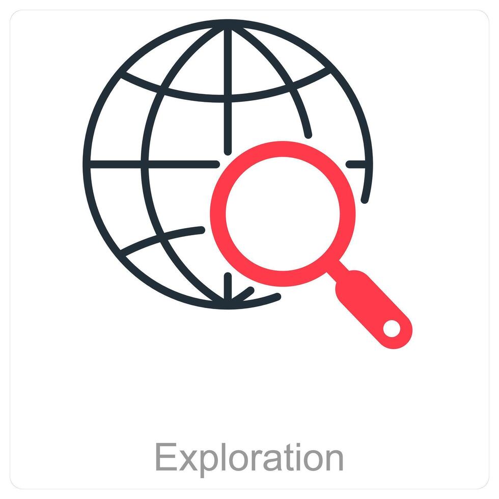 Exploration and discover icon concept vector