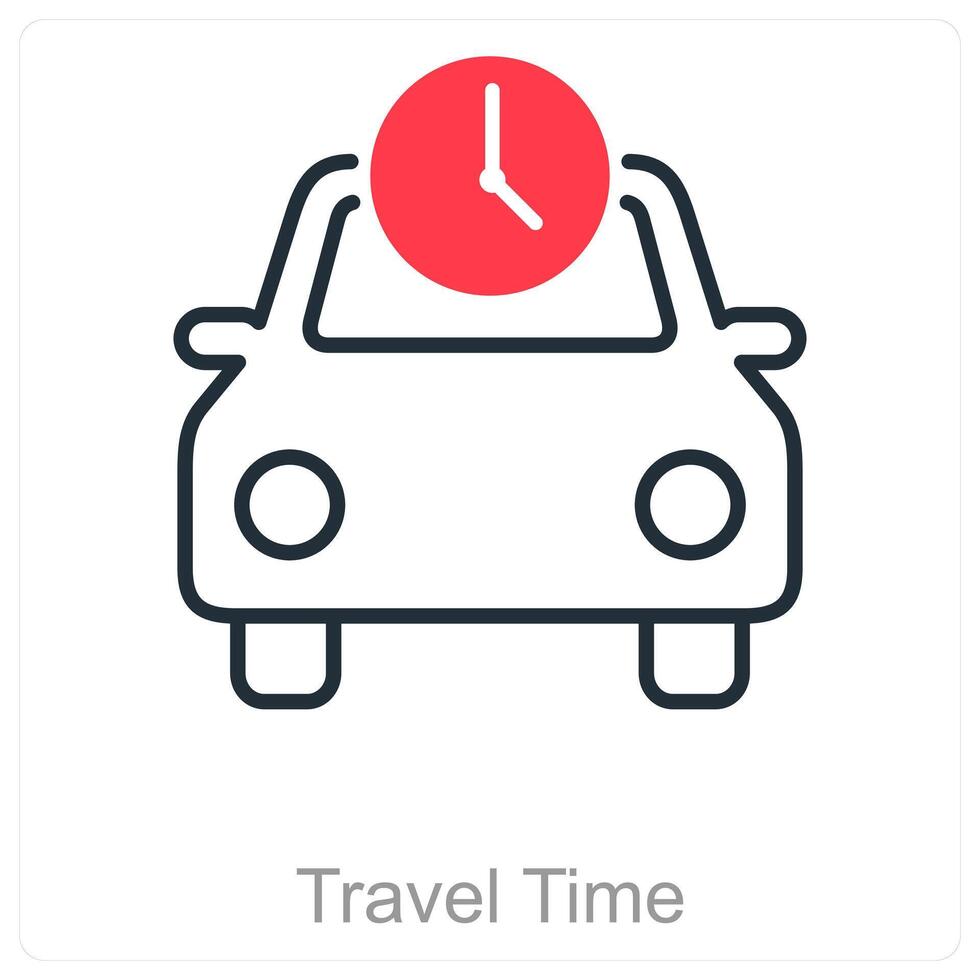 Travel Time and globe icon concept vector