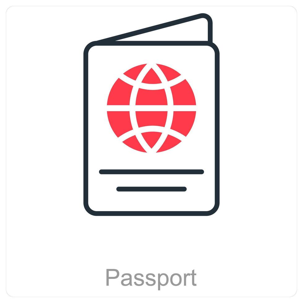 Passport and travel icon concept vector