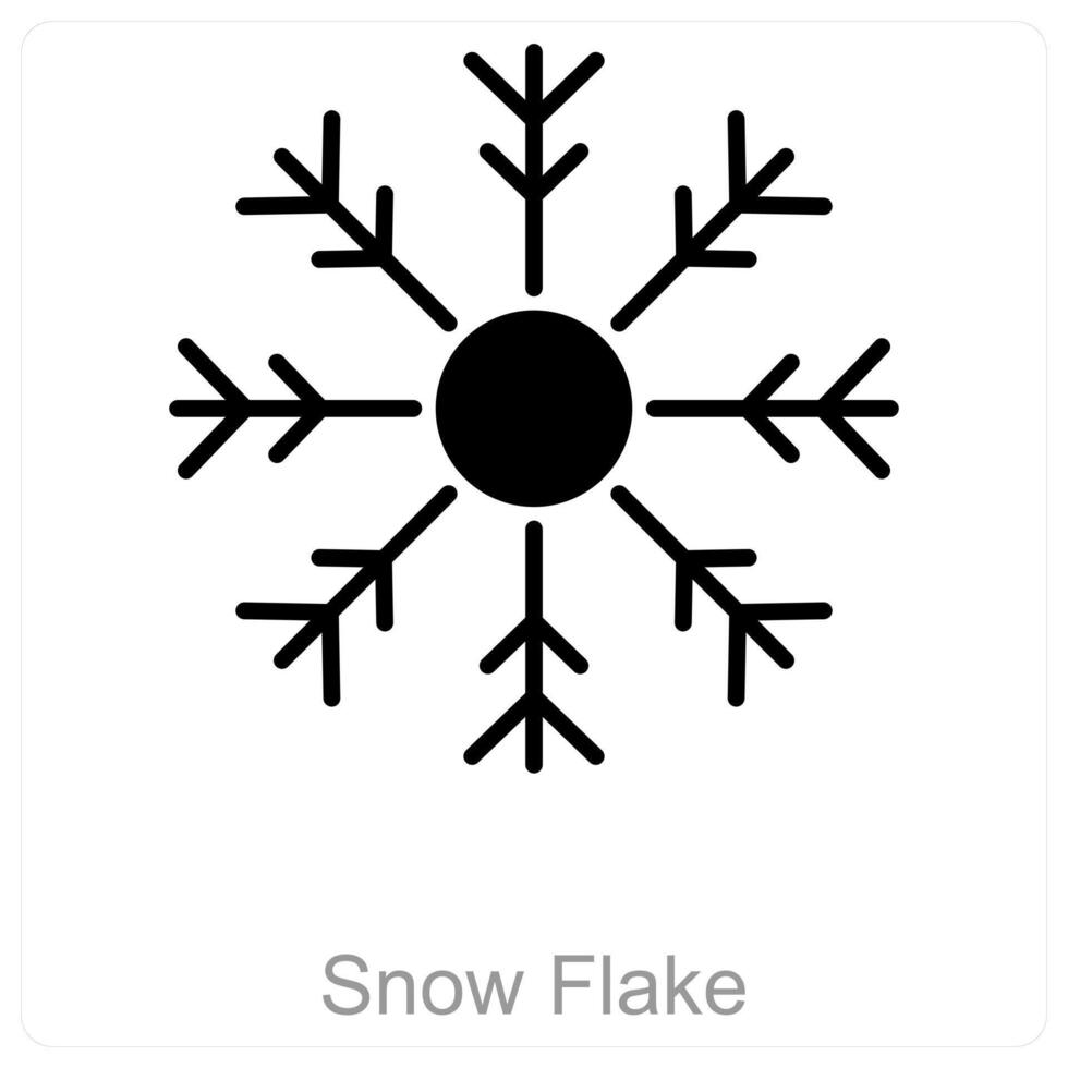 Snow Flake and ice icon concept vector
