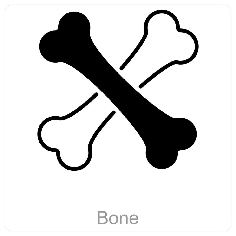 Bone and biology icon concept vector
