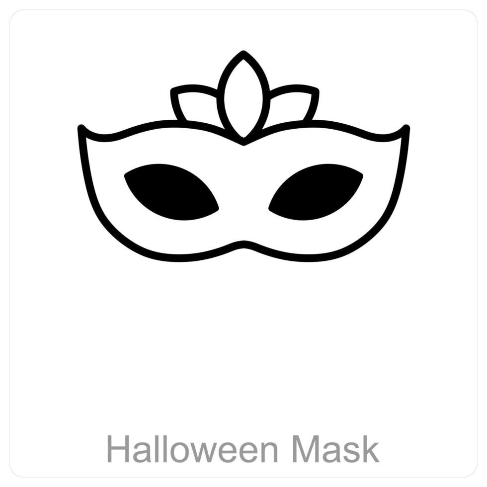 Halloween Mask and ghost icon concept vector