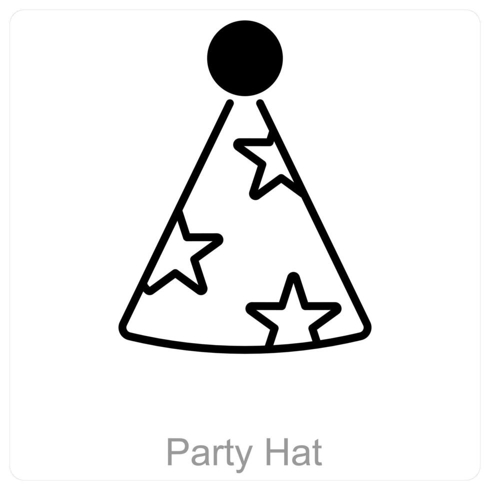 Party Hat and festive icon concept vector