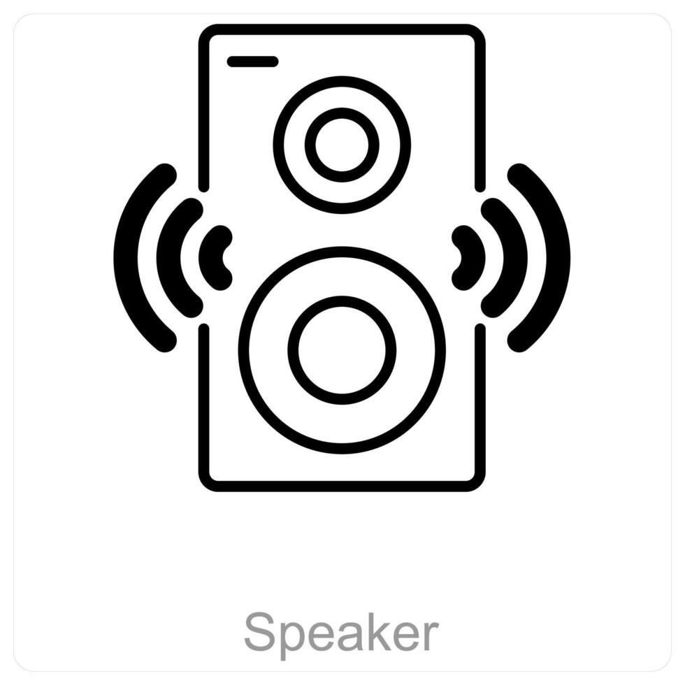 Speaker and audio icon concept vector