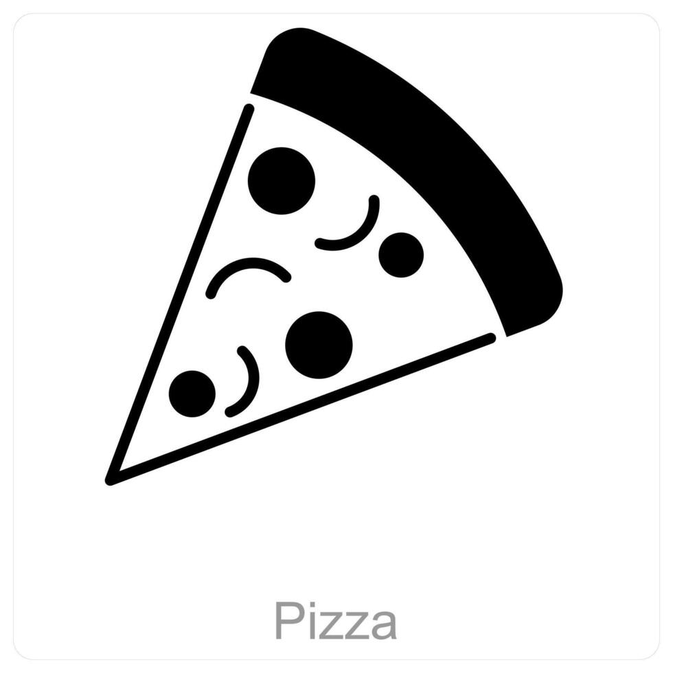 Pizza and cheese icon concept vector