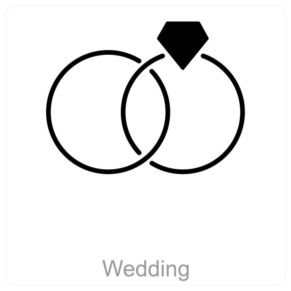 Wedding and love icon concept vector