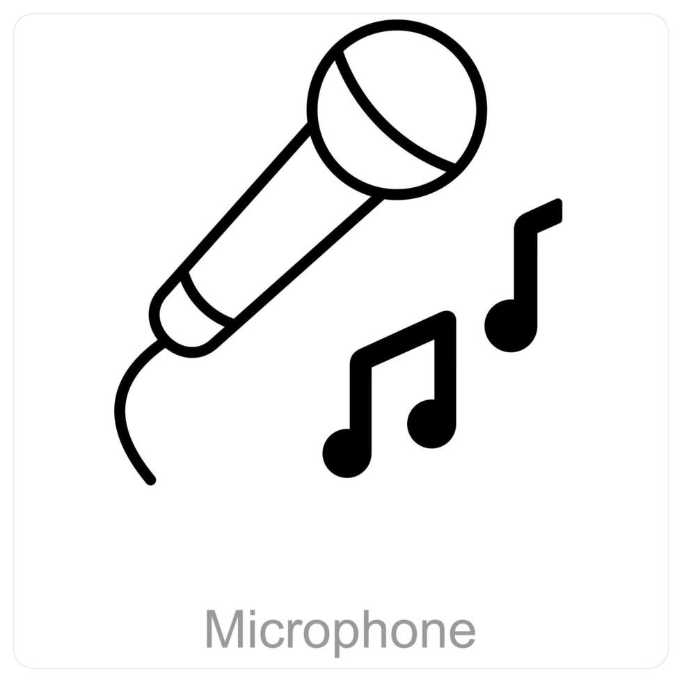 Microphone and audio icon concept vector
