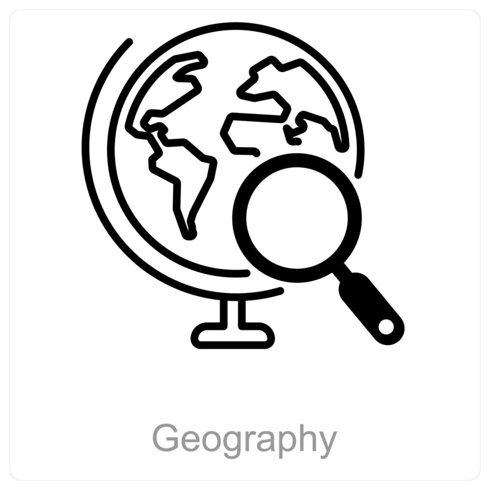 Geography and globe icon concept vector