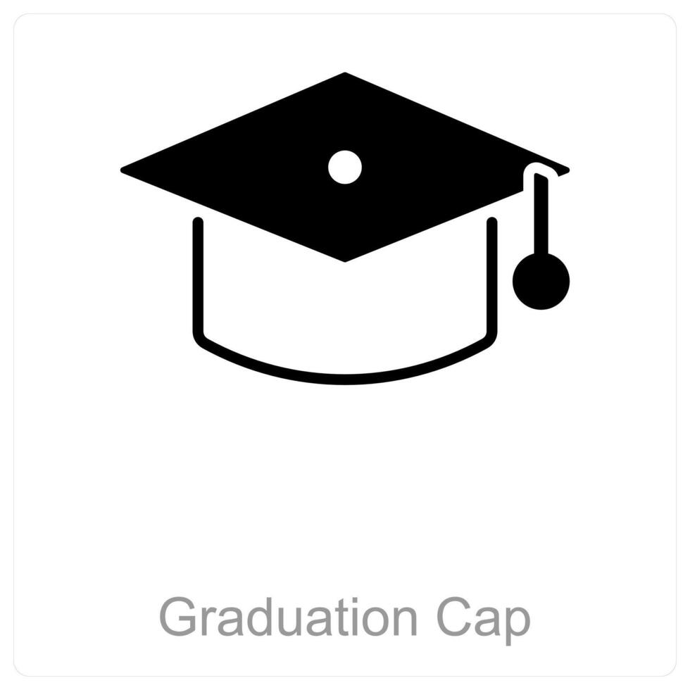 Graduation Cap and cap icon concept vector