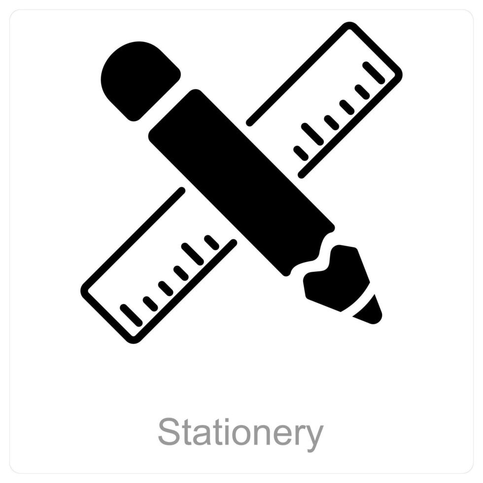Stationery and pen icon concept vector