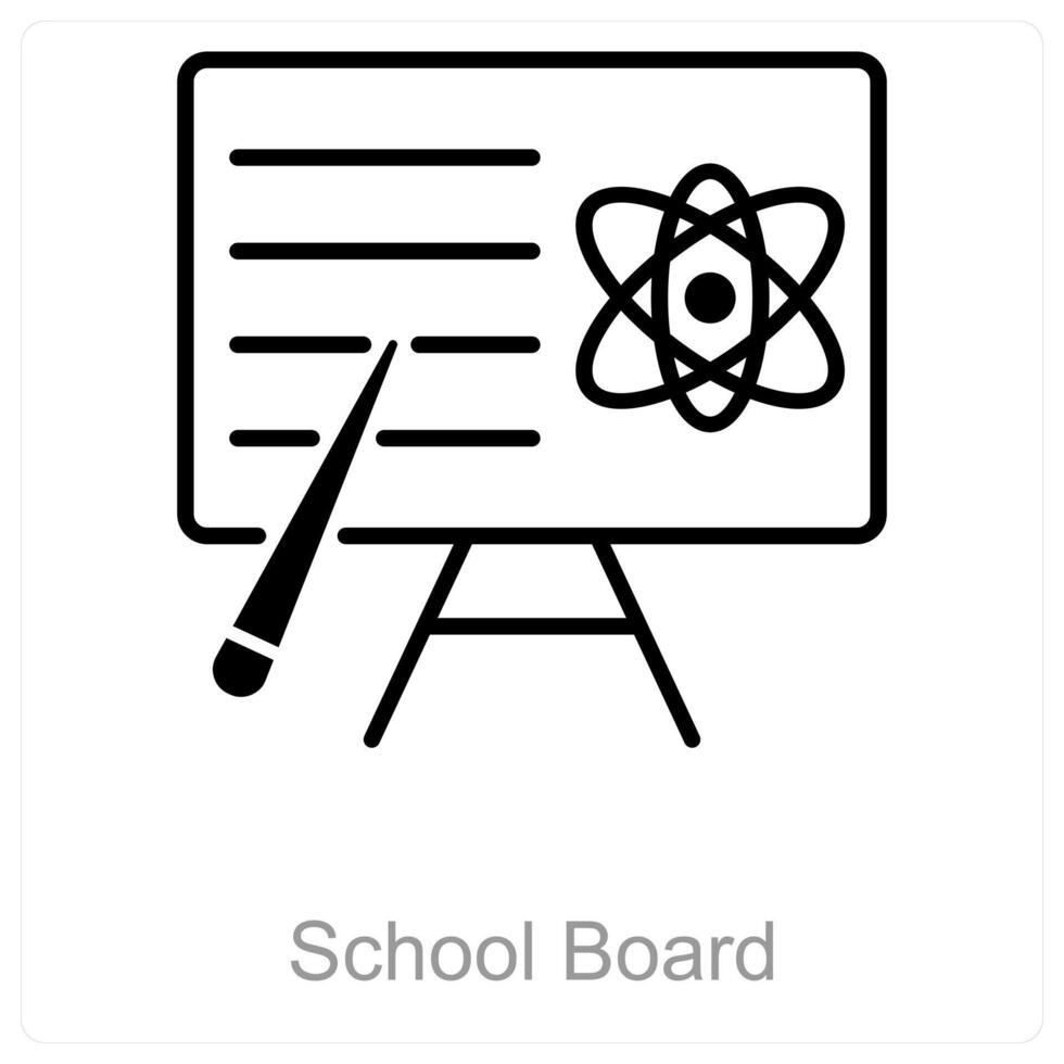 School Board and education icon concept vector