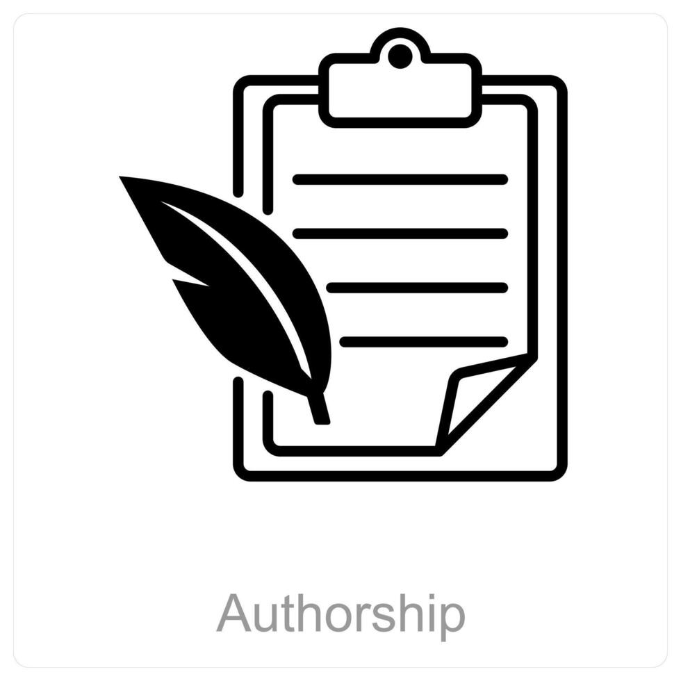 Authorship and writer icon concept vector