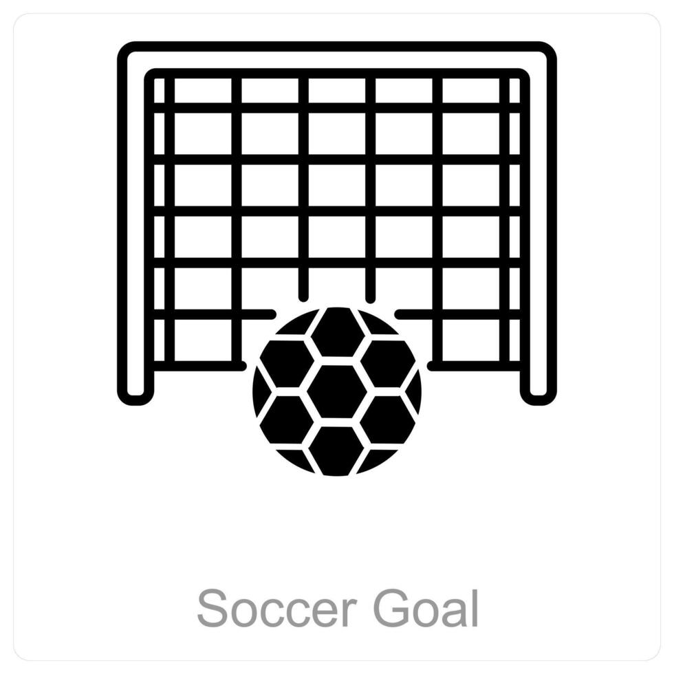 Soccer Goal and ball icon concept vector