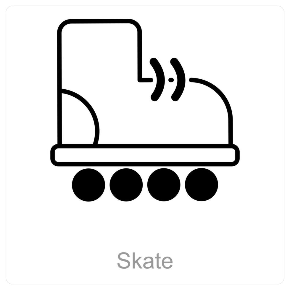 Skate and trick icon concept vector