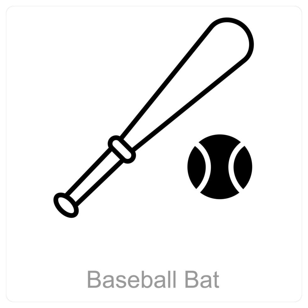 Baseball Bat and sport icon concept vector