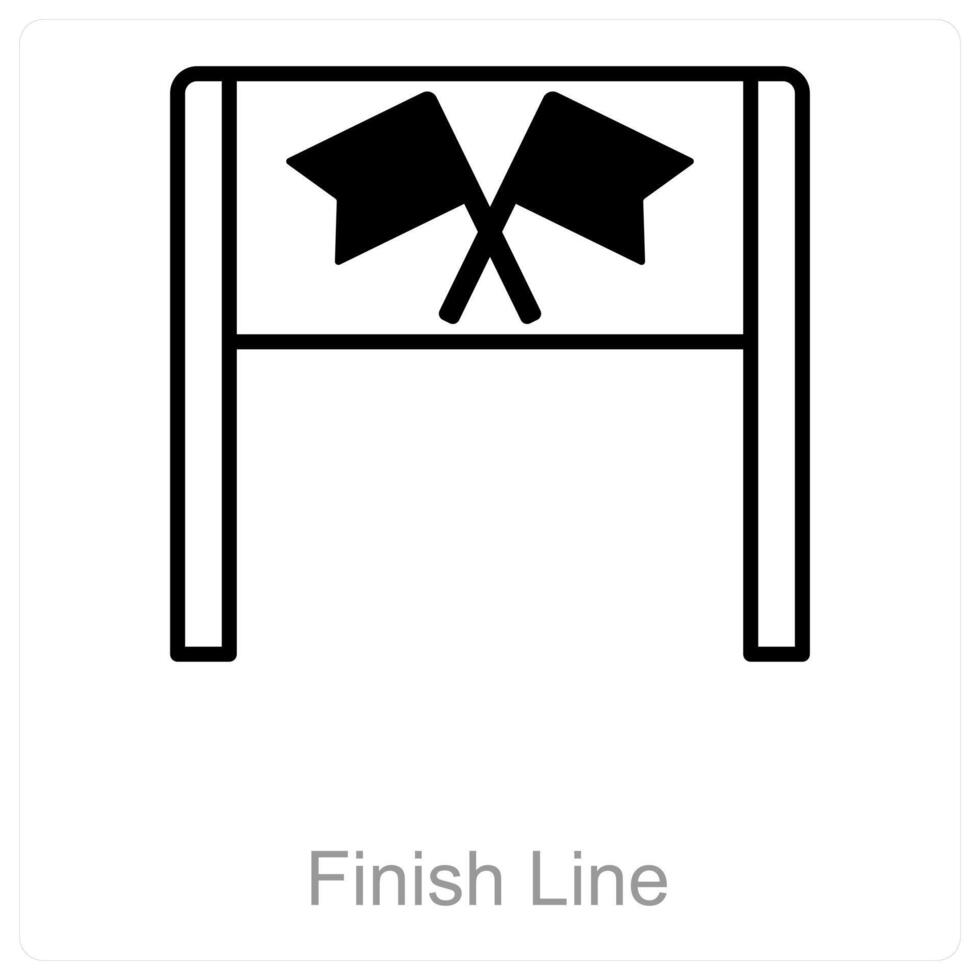 Finish Line and race icon concept vector