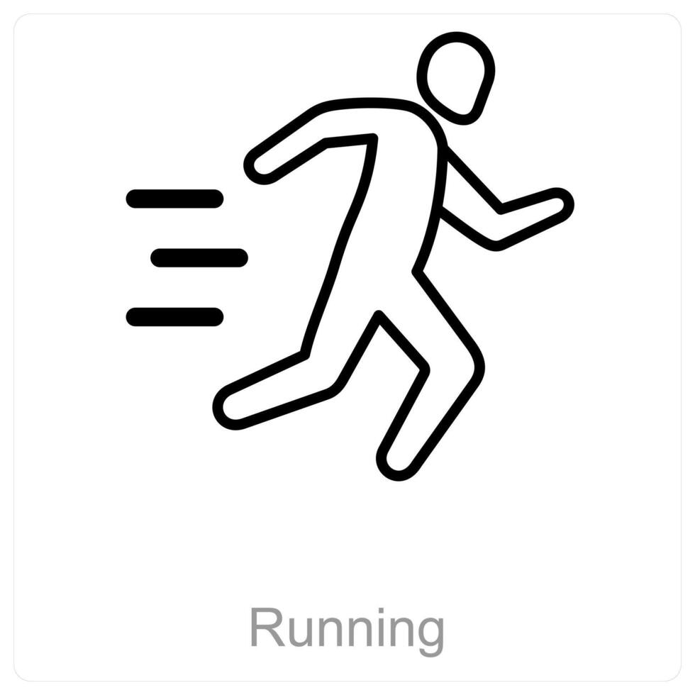 Running and fitness icon concept vector