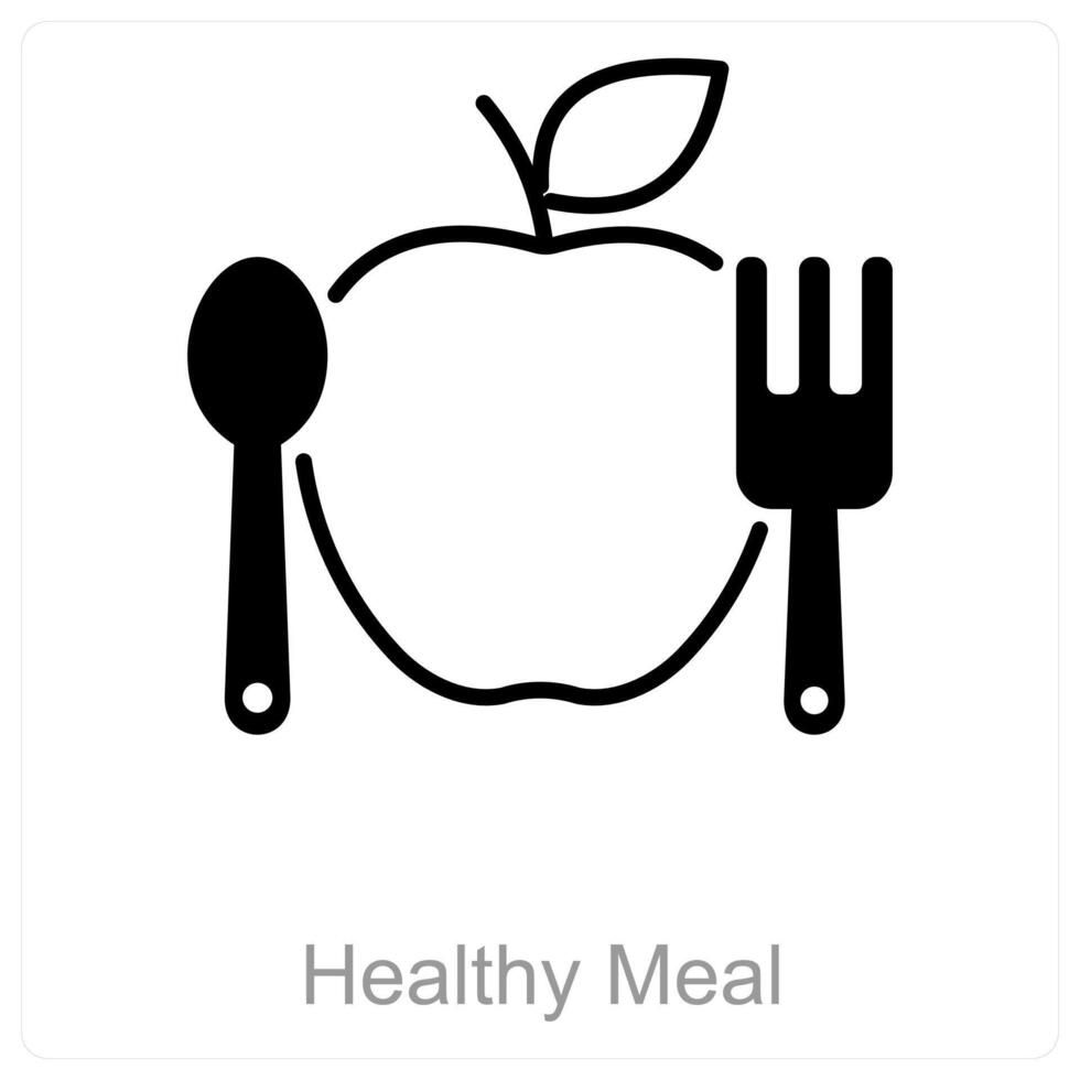 Healthy Meal and fresh icon concept vector