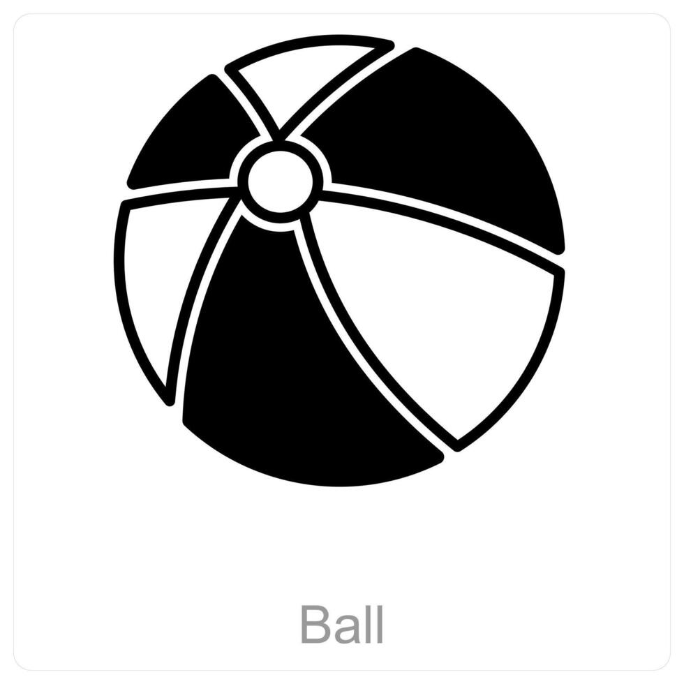 Ball and rugby icon concept vector