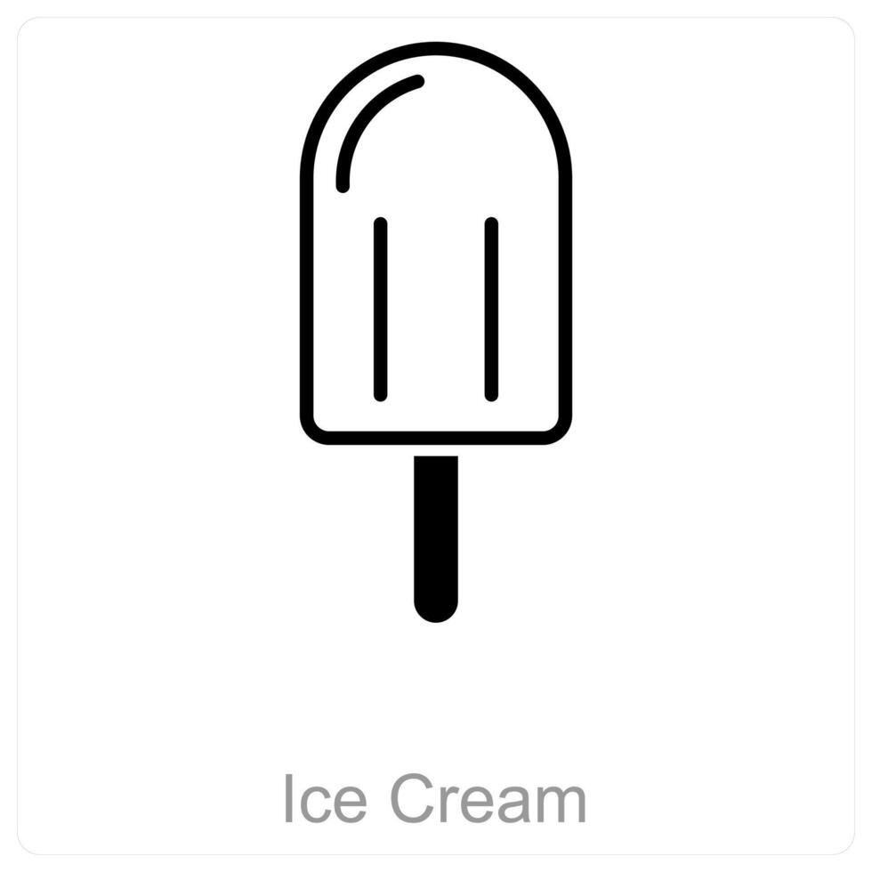 Ice Cream and cone icon concept vector