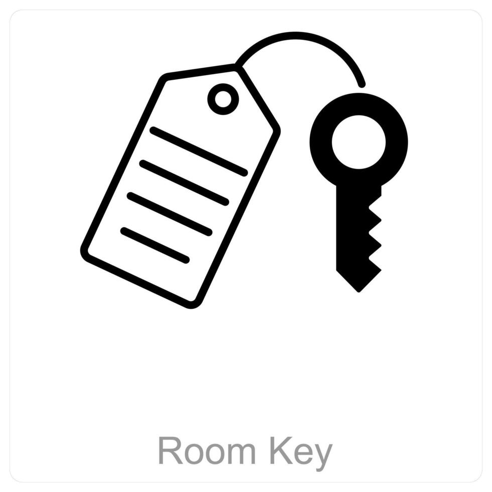 Room Key and hotel icon concept vector