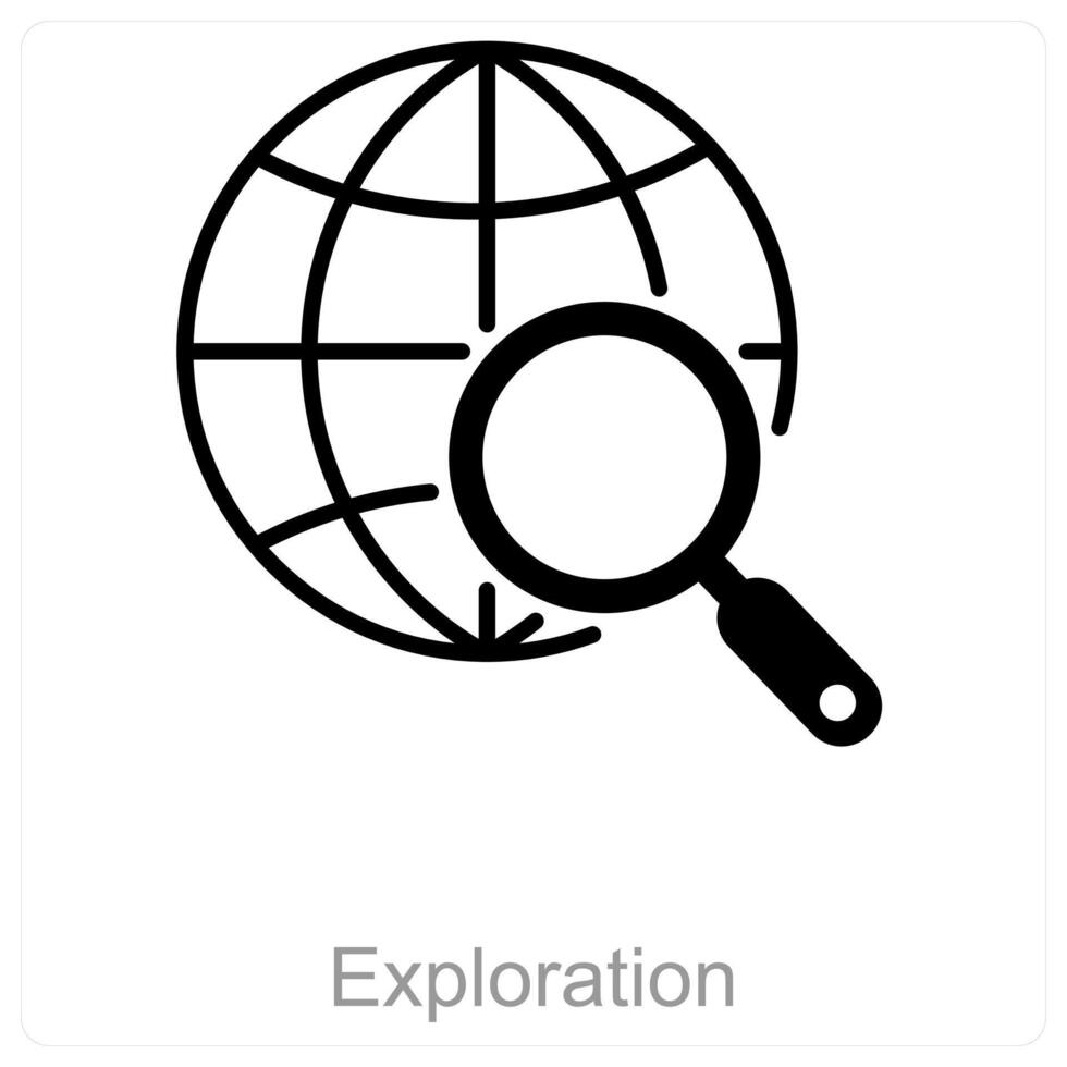 Exploration and discover icon concept vector