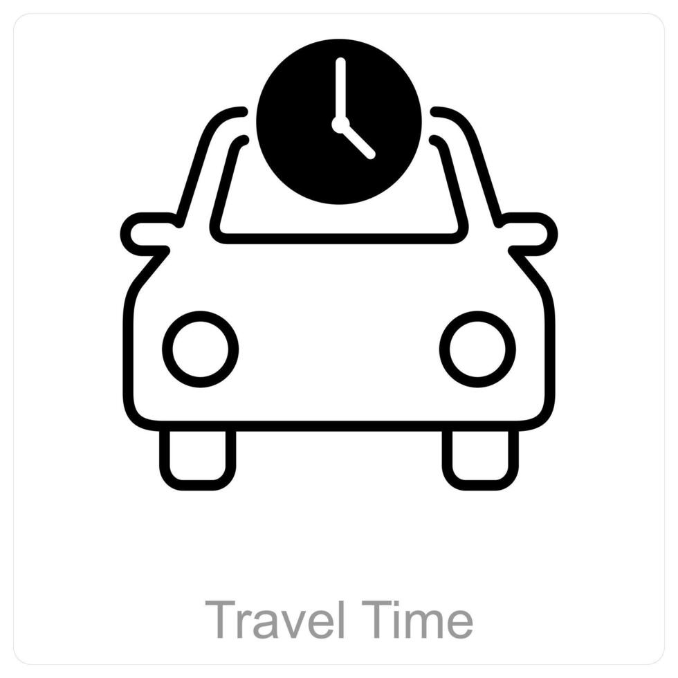 Travel Time and globe icon concept vector