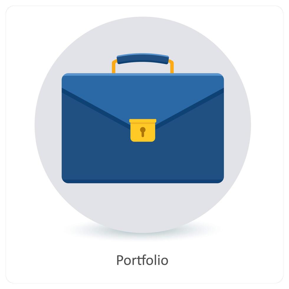 Portfolio and stocks icon concept vector