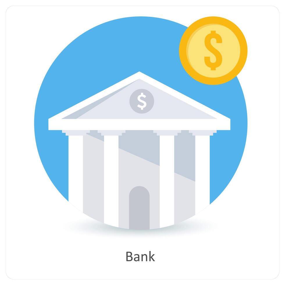 Bank and money icon concept vector
