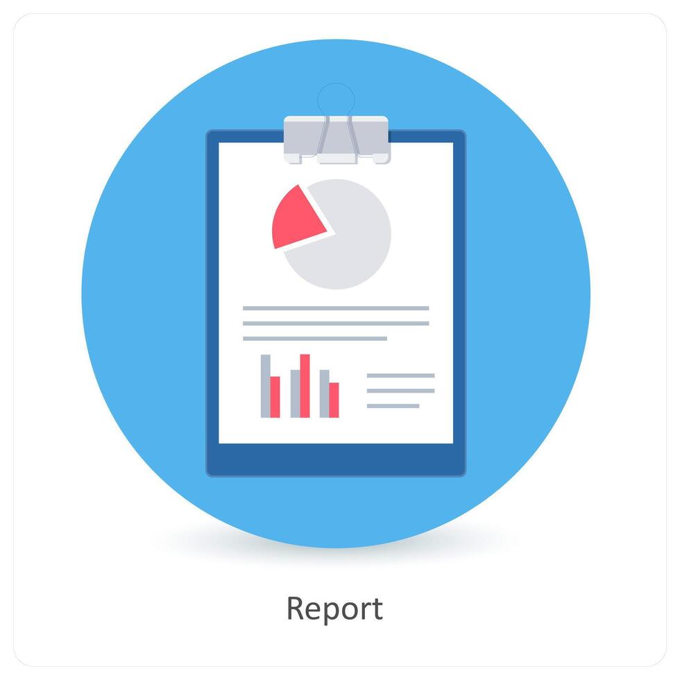 Report and graph icon concept vector