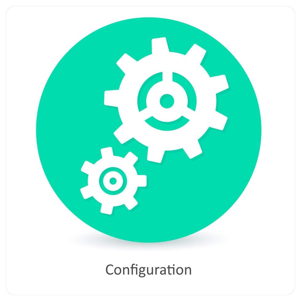 Configuration and settings icon concept vector