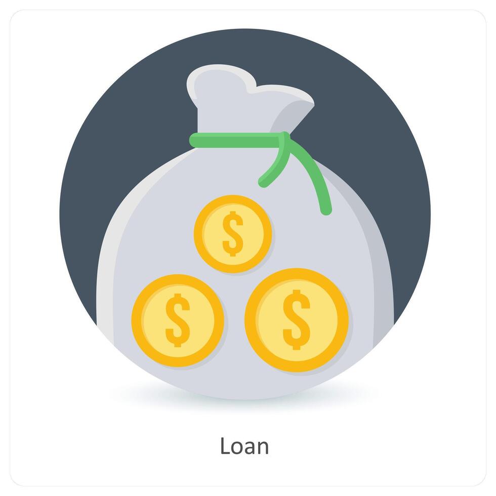 Loan and money icon concept vector