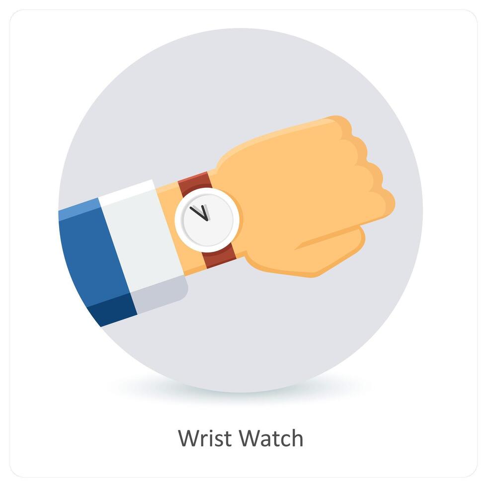 Wrist Watch and time icon concept vector